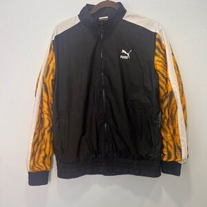 PUMA Tiger Sleeve Track Jacket – Black/Yellow – Size Small